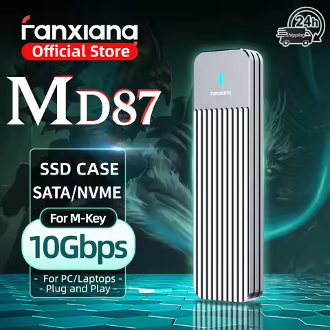 Fanxiang MD87 M.2 SSD Case 10Gbps NVMe/NGFF-SATA Dual Protocol USB 3.2 Gen2 Type C SSD Enclosure For