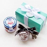 Double Love T盒裝－藍蓋hero果醬+乾燥花鑰匙圈(鐵塔款) 小禮盒