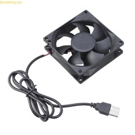 Doublebuy DC5V Fast Speed Cooling Fan USB Power 80x80x25mm Efficient Fan For Computer