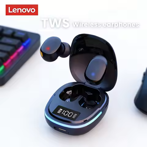 Lenovo Wireless Bluetooth Headset Sports LED Display Earbuds Noise Reduction Fone Bluetooth Earphone