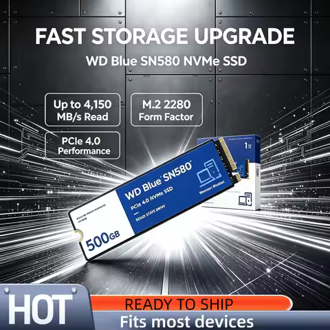 WD Blue SN580 NVMe SSD 2TB 1TB 500GB PCIe 4.0x4 2280 M.2 Internal Solid State Drive for Laptops PC P