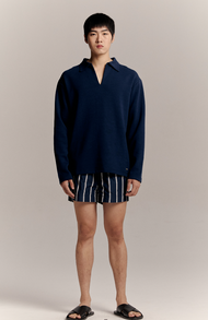 PMITH Essentials - Navy Blue V Neck Long Sleeve T-Shirts