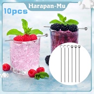 10Pcs Stainless Cocktail Garnish Picks Garnish Iron Cocktail Decorative Stick/