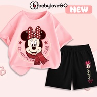 BabyloveGO baby girl outfit Disney summer clothing set made of soft, light and airy cotton for child