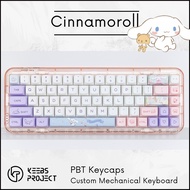 Cinnamoroll PBT keycaps | 129 keys | Dye-Sub | Colourful XDA Profile Keebs Project