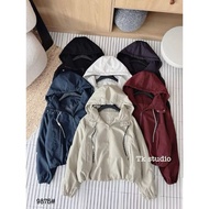 Guangzhou 9875 2-layer brown string hat windbreakerJacket