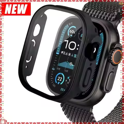 Tempered Glass+case For Apple Watch Ultra 49mm strap smartwatch PC Bumper+Screen Protector Cover Apl