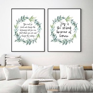 Frames Wall Decor Canvas Quote Prints Inspirational Painting Motivational Poster for Home Living Roo