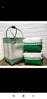 Keben BALI plastik kaca set isi 2  SUDAH ADA BAMBU / Keben set plastik kaca isi 2/ Sodan kepura isi 