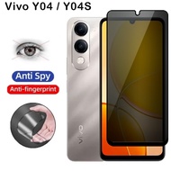 LAYAR Tempered Glass Screen Anti Spy Vivo Y04 / Y04S Anti-Scratch Privacy Glass