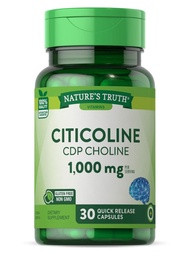 Nature's Truth Citicoline CDP Choline 1000mg | 30 Capsules | Non-GMO & Gluten Free Supplement