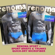 (NEW) RENOMA PARIS SPORT + UNDERWEAR SPORT MINI AND SPORT TRUNKS QUICK-DRY MICROFIBER RANDOM COLOR