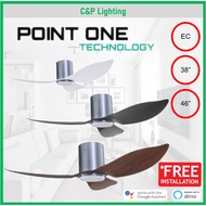 PO Eco Blizzard VSPEC-II 38" / 46" EC Smart Wifi Ceiling Fan with LED 13 Aluminium Grey