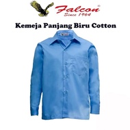 [Best Seller] Falcon Kemeja Pengawas Sekolah Lengan Panjang – Biru Koshibo Licin – Uniform Sekolah L