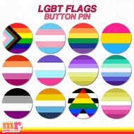 LGBT FLAGS BUTTON QUEER PRIDE BUTTON PIN BADGE Brooch Pin