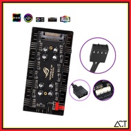 5V ARGB 3PIN + PWM 4PIN / 12V RGB 4PIN HUB Motherboard ARGB Extension Hub