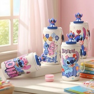 stitch tumbler straw, water bottle, Insulated Cup, for Children, Large Capacity 500ML, Vacuum Cup, C