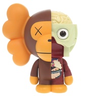 成色極佳 Medicom Toy 11SS A Bathing Ape 原版仿 KAWS 人體模型，ブラウン塑膠材質，棕色，1420 [二手] MEDICOM TOY