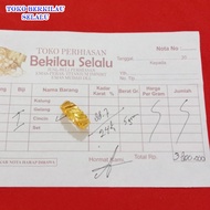 promo.....cincin emas 24 karat berat 5 gram ada surat dari toko bisa COD - (baca diskripsi ya)