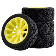 RC Car Rubber Tires &amp; Wheels Rims 12mm Hex Hub for WLtoys 144001 and 1/18 1/16 1/10 Car Tyre(4-Pack)