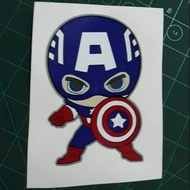 stiker custom captain amerika