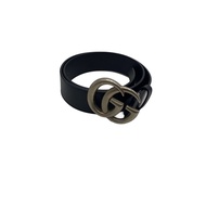 Gucci Belt Leather BLK Plain Men's 40681 Direct from Japan Secondhand