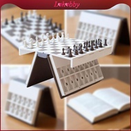 Lohobby Chess Game Set 3 D Printed Chess Book, Folding Chessboard ,Board Game for Tournament