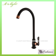 CABANA BLACK GOLD OXIDE COATING PILLAR / WALL MOUNTED KITCHEN SINK FAUCET - ROSE GOLD SERIES / KEPALA PAIP SINKI HITAM