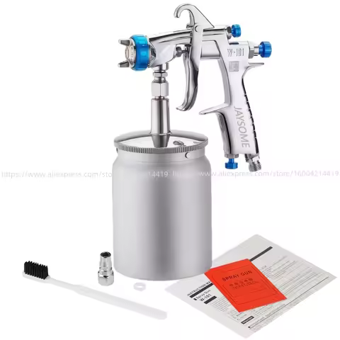 W-101 Spray Gun for Automotive Car Furniture W101 Paint Gun HVLP W101 Spray Gun Suction Type 600ml P