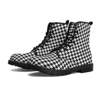 Dr. Martens Style Houndstooth PU boots 千島格馬丁PU鞋靴- 防水waterproof