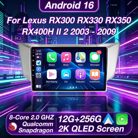 Android 16 Car Radio For Lexus RX300 RX330 RX350 RX400H II 2 2003 - 2009 Toyota Harrier XU30 II 2 20
