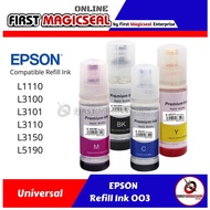 1stMagicSeal - Epson 003 Refill Ink Compatible For EPSON L3110 / L3150 / L3156 / L1110 / L5190