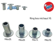 Boss RING Cap M6 Bolt 10 BOSH BODY M6X10 M6X15 M6X20 M6X25 Length 1cm 1.5cm 2cm 2.5cm ORIGINAL