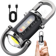 Keychain Flashlights, EDC Mini Flashlights, COB Keychain Work Light Flashlights 7 Light Modes