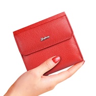 Dompet Wanita Kulit Lembu Pendek, Dompet Syiling Mini, Dompet Kecil Bergaya dengan Pelbagai Slot Kad