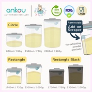 Ankou Air Tight Milk Powder/ Food Snack Rectangle / Circle Container / Bekas Kuih Makanan (1pc)- Bab