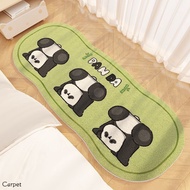 Cute Handstand Panda Plush Carpet Long Strip Bedroom Bed Blanket Girl Heart Closet Mirror Front Blanket Dressing Table Non-slip Foot Mat