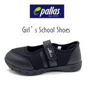 Pallas Girls Black School Shoes / Kasut Sekolah Hitam Budak Perempuan 204-034
