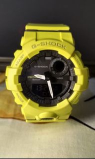 G-SHOCK 經典 螢光 黑底 藍芽 運動記錄手錶 新淨 正常