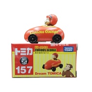 TOMICA Tomeika Alloy Car Model No. 157 Curious Monkey George Car Cute Character Toy Ornaments