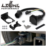 4-Way Flat To 7-Way Round Blade and 4 Way Towing Trailer Wiring Harness Adapter Vehicle-Side 4 Pin T