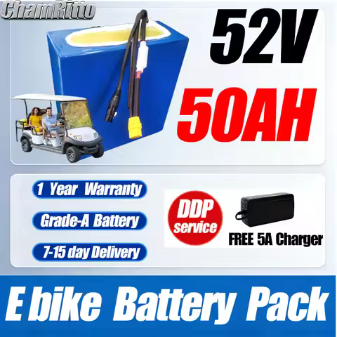 Electric Scooter lithium battery 52V cham rider 20ah 25 30ah 40ah 50ah 21700 ebike battery 48V 2000W