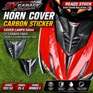 Honda RSX150 RS-X Winner X Horn Cover Carbon Sticker Cover Lampu Dada CF Carbon Fiber Front Cover Pr