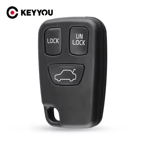 KEYYOU 3 BUTTONS Remote FOB Car Key Shell Uncut Blade Key Case Replacement Auto Key Cover For VOLVO 