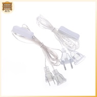 [8C15] 3M Transparent Power Extension Cord 220V 110V EU US String Wire AC Standard Switch Cable For 