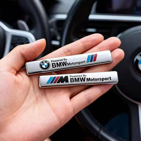 1Pcs 3D Metal Stickers Car Body Side Fender Emblem Decal For BMW M E46 E90 E60 F30 G20 X1 X2 X3 X4 X