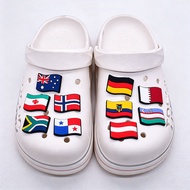 BLJE PVC Shoe Charms Accessories Country Shoe Decoration National Flag Series Shoe Buckles Accessori