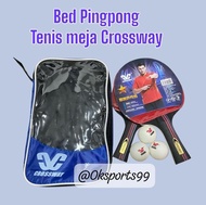 BET PINGPONG BED RAKET TENIS MEJA ISI 2PCS DENGAN TAS GRATIS PEGANGAN KAYU & BAD RUBBER SESUAI STAND