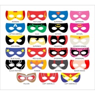 Superhero Birthday Party Mask, Ironman, spiderman, batman, captain america, hulk, wonder woman