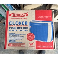 TECHPLAS Elegen PCP-1102 Cistern Push Button Single Flush Plastic Flush Water Pump Pam Air Tandas